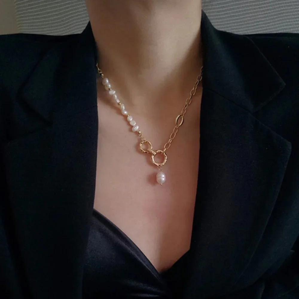 luxury baroque wind natural pearl necklace - Picture 4 of 5